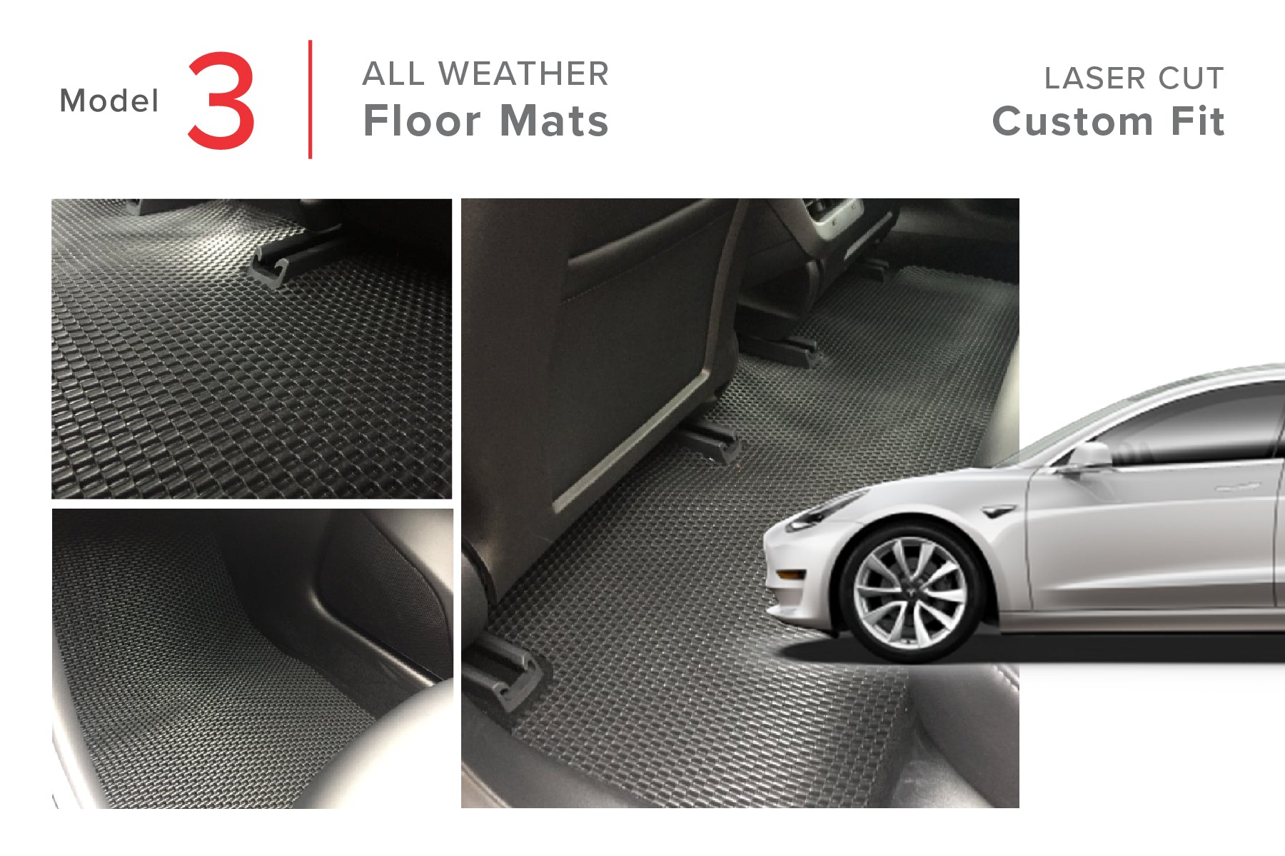 Tesla Model 3 Floor Mats and Liners by 3D MAXpider – TESLARATI
