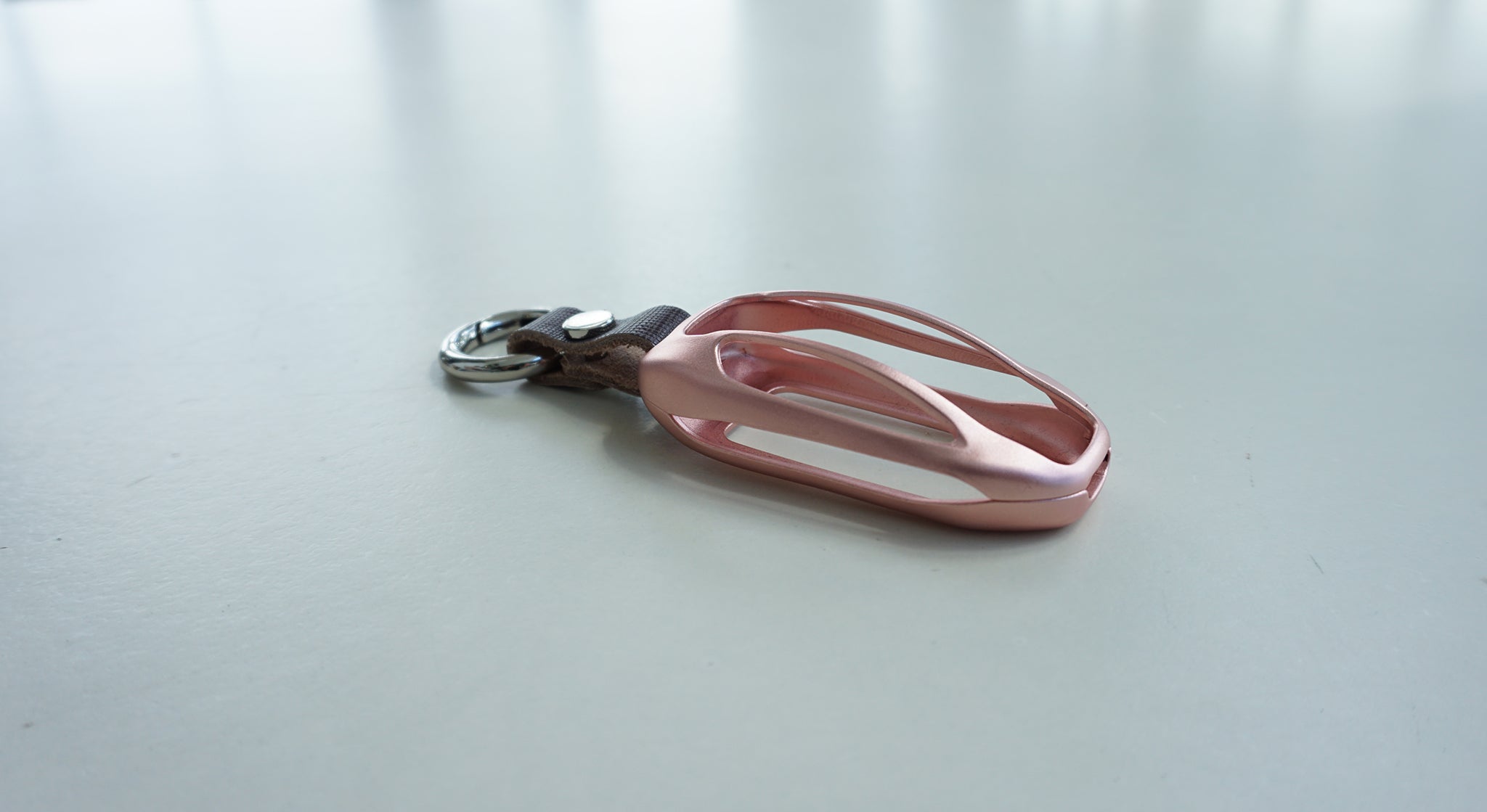 TAPTES Silicone Key Fob Cover with Aluminum Key Chain for Model X